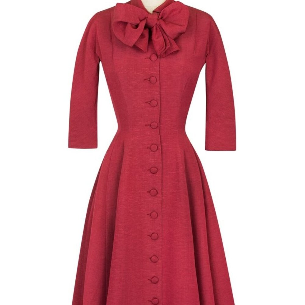Trashy Diva Grace coat red ribbed rayon *Damaged*